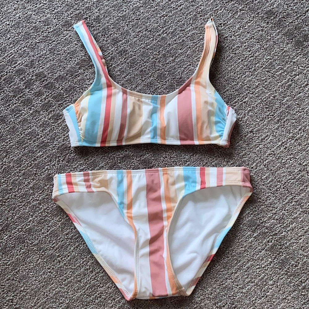 Striped bathing suit